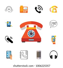 Telemarketing icon set
