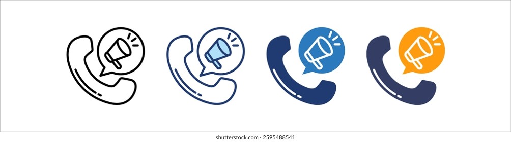 Telemarketing Icon Set Multiple Style Collection
