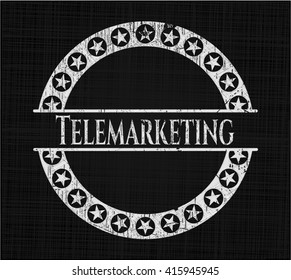 Telemarketing on chalkboard