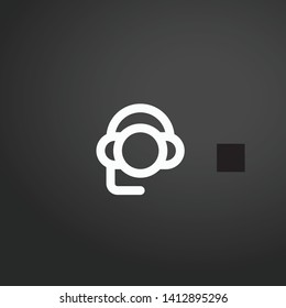 Telemarketing vector icon. Telemarketing concept stroke symbol design. Thin graphic elements vector illustration, outline pattern for your web site design, logo, UI. EPS 10.