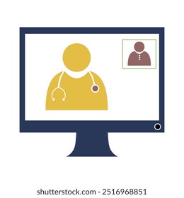 Telemedicine Basic Hand Drawn Vector 