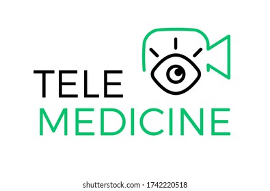 Telemedicine Button With Video Call Icon, Online Health Consulting