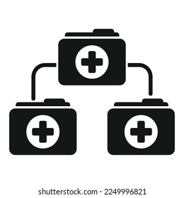 Telemedicine care icon simple vector. Doctor patient. Call video