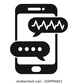 Icono de chat de telemedicina simple vector. Clínica de cuidados. Hogar medicamentoso