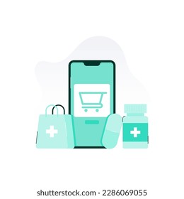 Telemedicine concept illustration for health applications (medical app). This illustration is suitable for use in telemedicine applications, online medical consultations, or other healthcare applicati