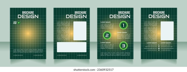 Telemedicine development blank brochure design. Template set with copy space for text. Premade corporate reports collection. Editable 4 paper pages. Bebas Neue, Audiowide, Roboto Light fonts used