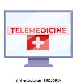 Telemedicine icon. Cartoon of telemedicine vector icon for web design isolated on white background