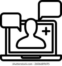 Telemedicine Icon Element For Design