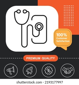 Telemedicine icon graphic elements for your work