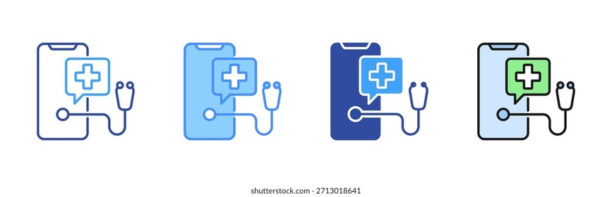 Telemedicine Icon, Multi Styles Icon Set
