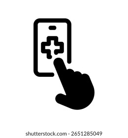 Telemedicine icon representing online doctor consultations and health apps