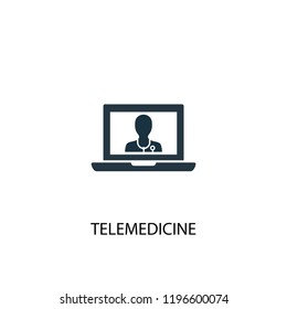 telemedicine icon. Simple element illustration. telemedicine concept symbol design. Can be used for web and mobile.