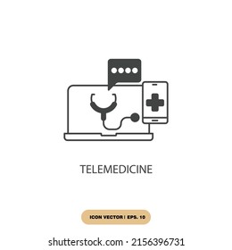 telemedicine icons  symbol vector elements for infographic web