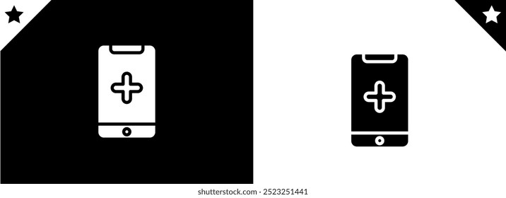 Telemedicine phone icon w healthcare or medicine imagery showing medical record idea