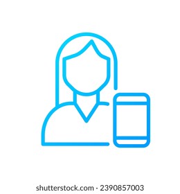 Telemedicine pixel perfect gradient linear vector icon. Online doctor consultation. Telehealth technology. Health care. Thin line color symbol. Modern style pictogram. Vector isolated outline drawing