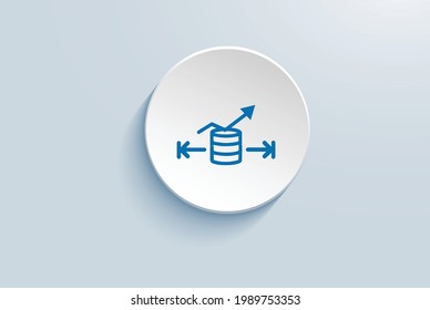 Diseño vectorial de icono de administración de telemetría
