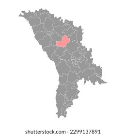 Telenesti District map, province of Moldova. Vector illustration.