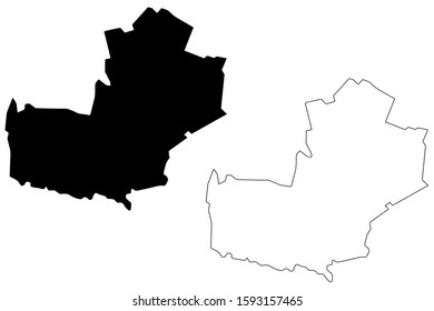 Telenesti District (Republic of Moldova, Administrative divisions of Moldova) map vector illustration, scribble sketch Telenesti map