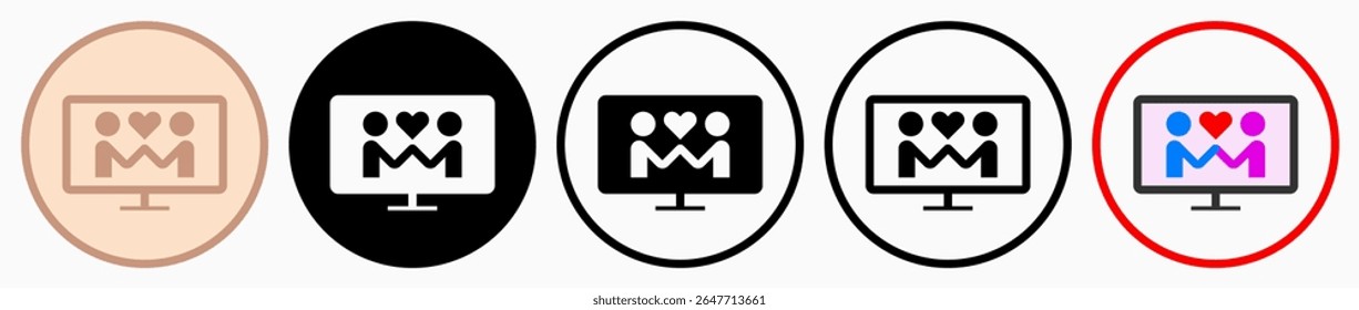 Telenovela Icons: vector illustration of soap opera icons with white background