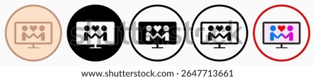 Telenovela Icons: vector illustration of soap opera icons with white background