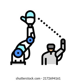 teleoperated robot color icon vector. teleoperated robot sign. isolated symbol illustration