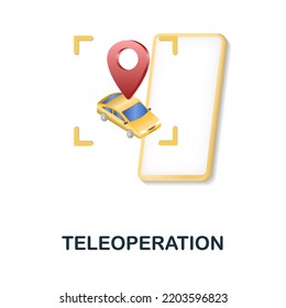 Teleoperation icon. 3d illustration from internet of things collection. Creative Teleoperation 3d icon for web design, templates, infographics and more