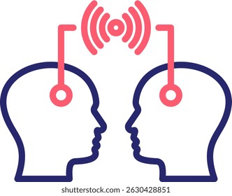 Telepathy Icon Color Vector Illustration
