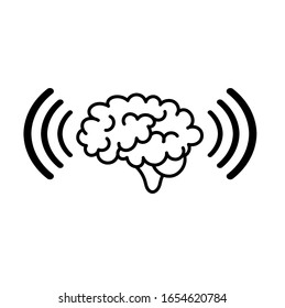 telepathy icon on white background