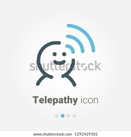 telepathy vector icon Stock photo © 