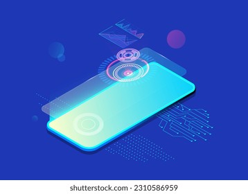 Telephone. Abstract illustration of the future technology