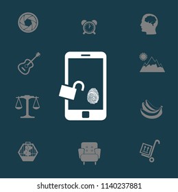 The telephone access fingerprint vector illustration
