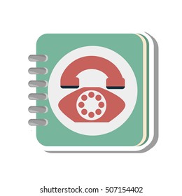 telephone agend isolated icon vector illustration design