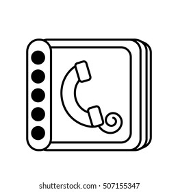 telephone agend isolated icon vector illustration design