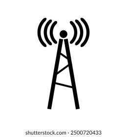 Telephone antenna icon illustrated on background
