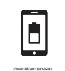 Telephone Battery Half Charged vector icon modern and simple flat symbol for web site, mobile, logo, app, UI