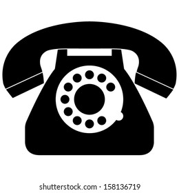 telephone black icon