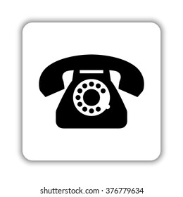 telephone  - black vector icon