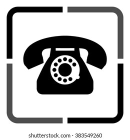 telephone -  black vector icon