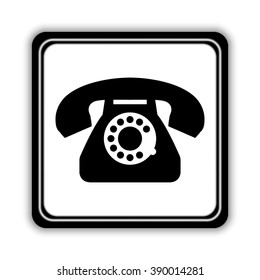 telephone  - black vector icon