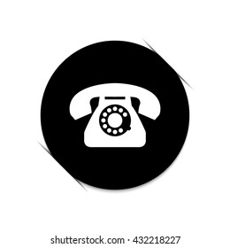 telephone -  black vector icon
