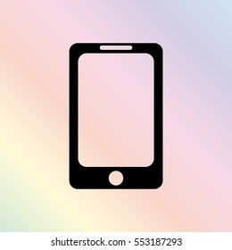 Telephone  - black vector icon