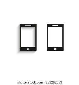  telephone - black vector icons
