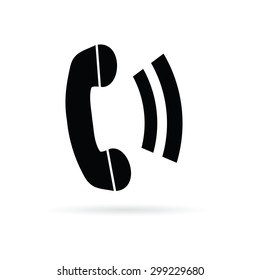 telephone black vector illustration