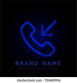 Telephone blue chromium metallic logo