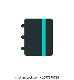 telephone book icon. Element of web icon with one color for mobile concept and web apps. Isolated telephone book icon can be used for web and mobile on white background