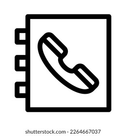 telephone book icon or logo isolated sign symbol vector illustration - high quality black style vector icons
