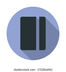 telephone book long shadow icon. Simple color vector of web icons for ui and ux, website or mobile application