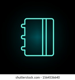 Telephone book neon icon. Simple thin line, outline vector of web icons for ui and ux, website or mobile application