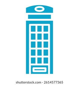 telephone booth icon Simple thin line stroke vector