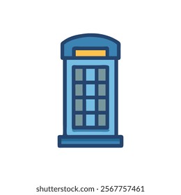 Telephone Booth Icon for Traditional Calls